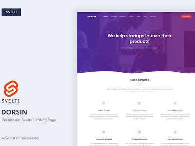 Dorsin - Svelte Landing Page Template