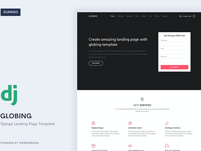 Globing - Django Landing Page Template