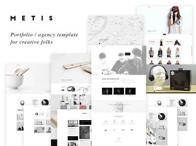 Metis - Creative Portfolio / Agency Template agency agency template app blog branding business corporate creative creative portfolio design digital graphic design illustration portfolio template ui ui design ux ux design website