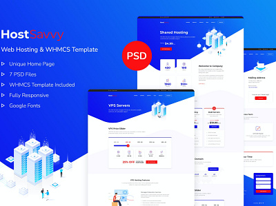 HostSavvy - Web Hosting and WHMCS PSD app design landing landing page money multipurpose online psd purpose report ui ui design ux ux design web web development web hosting web maintance website whmcs