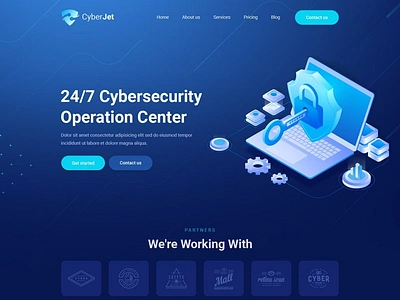 CyberJet | PSD Template app branding cyber cyberjet design illustration jet landing landing page multipurpose page purpose report ui ui design ux ux design web development web maintance website