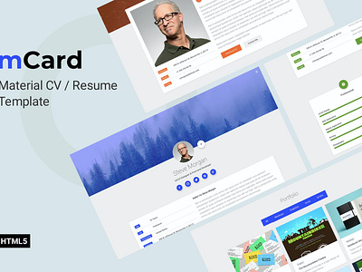 mCard - Material CV Resume HTML Template