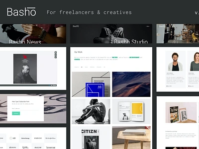 Basho - A Creative HTML5 Template for Freelancers app branding design gallery illustration landing landing page masonry page parallax photography responsive ui ui design ux ux design web web development web maintance website