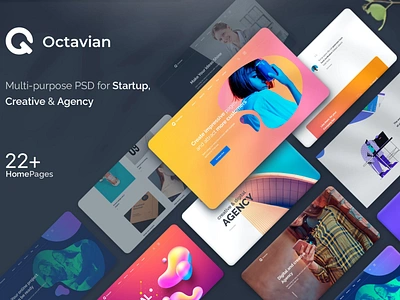 Octavian - Multipurpose Creative HTML5 CSS3 app branding design gym html illustration landing landing page landing web multipurpose personal trainer sowfware ui ui design ux ux design web web development web html website