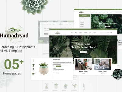 Gardening & Houseplants HTML app branding design gardening houseplants html illustration interior interior html landing page multipurpose purpose template ui ui design ux ux design web development web maintance website