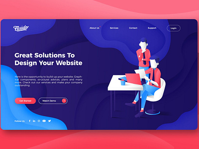 Corporate Hero Header Template app branding corporate corporate hero design graphic header template hero header illustration multipurpose purpose site ui ui design ux ux design web web development web maintance website