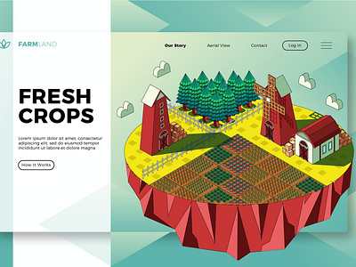 Fresh Crops - Banner & Landing Page