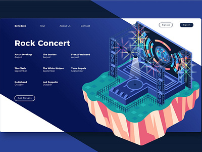 Rock Concert - Banner & Landing Page