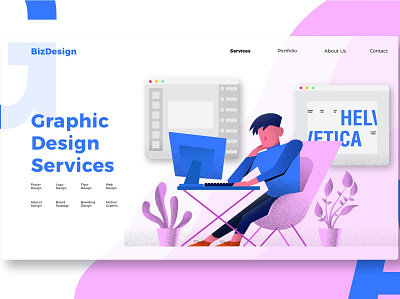 Graphic Design - Banner & Landing Page app banner branding design graphic design graphic design services html illustration landing landing page landing template page ui ui design ux ux design web webapp website workdesk