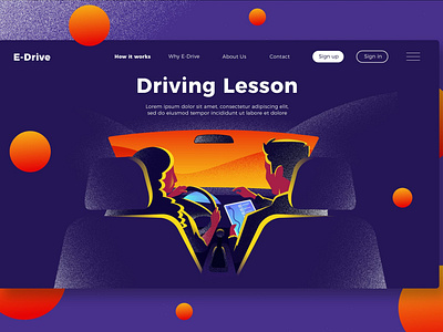 Driving School - Banner & Landing Page