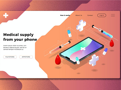 Health & Medical - Banner & Landing Page app banner branding design health illustration landing landing page medical multipurpose page purpose ui ui design ux ux design web development web maintance webapp website