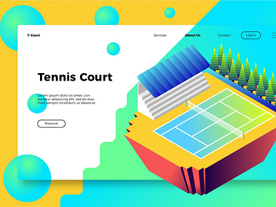 Tennis Court - Banner & Landing Page