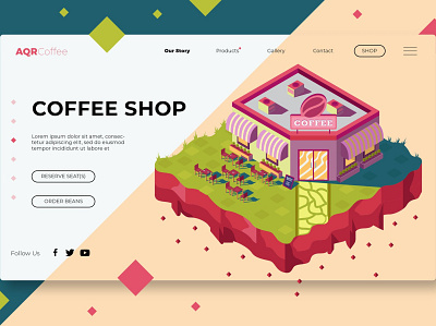 Coffee Shop - Banner & Landing Page app banner branding coffee shop design development graphic design html illustration landing landing page multipurpose ui ui design ux ux design web development web maintance webapp website