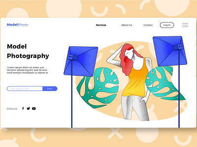 Model - Banner & Landing Page app banner concept design html illustration internet marketing landing page marketing page process professional sales ui ui design ux ux design web webapp website