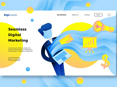 Marketing - Banner & Landing Page app banner branding concept design graphic design illustration internet marketing landing page marketing page process professional sales ui ui design ux ux design webapp website