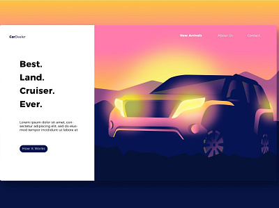 Car Dealership - Banner & Landing Page app banner branding design development graphic design html illustration landing landing page planet process ui ui design ux ux design web web maintance web multipurpose website