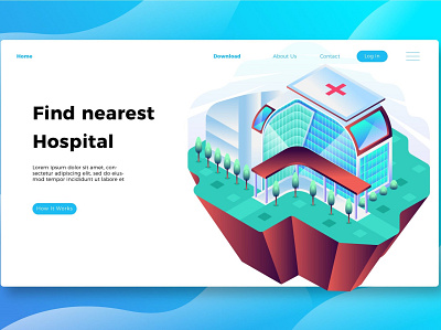 Hospital - Banner & Landing Page app banner concept design development graphic design hospital html icon illustration landing page process profesional ui ui design ux ux design web development web maintance website