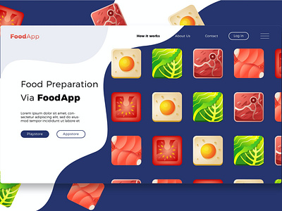 Foodapp - Banner & Landing Page