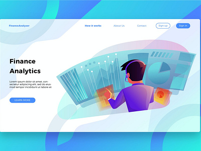 Finance Analytics - Banner & Landing Page