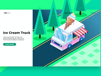 Ice Cream - Banner & Landing Page