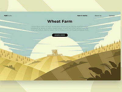 Wheat Farm - Banner & Landing Page app banner design farm illustration landing landing page multipurpose page purpose ui ui design ux ux design web development web maintance webapp website wheat wheat farm