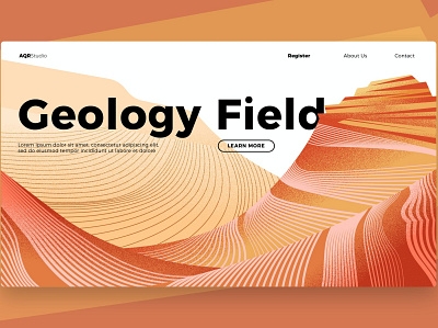 Geology Field - Banner & Landing Page app banner branding design development geology geology field illustration landing landing page multipurpose page ui ui design ux ux design web development web maintance webapp website