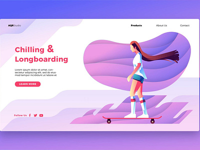 Longboarding - Banner & Landing Page