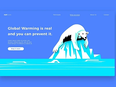 Global Warming - Banner & Landing Page app banner branding concept design development global global warming landing landing page launch process technology ui ui design ux ux design warming webapp website