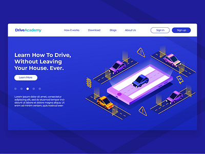 Driving School - Banner & Landing Page