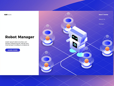 Robot Assistant - Banner & Landing Page