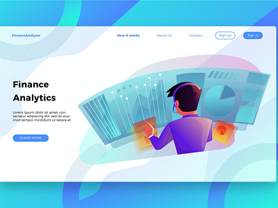 Finance Analytics - Banner & Landing Page