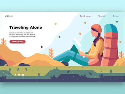 Traveling Alone - Banner & Landing Page