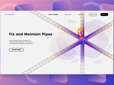 Plumber Maintenance - Banner & Landing Page app banner design development html illustration landing page multipurpose plumber plumber maintenance strategy ui ui design ux ux design web web development web maintance webapp website