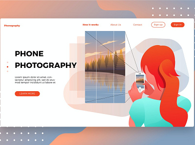 Photography Phone-Banner & Landing Page app banner design development illustration landing landing page landing phone multipurpose phone photography phone purpose strategy ui ui design ux ux design web development web maintance website