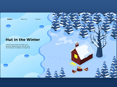 Winter Hut - Banner & Landing Page app banner branding concept design development illustration landing landing page launch process strategy technology ui ui design ux ux design web development webapp website