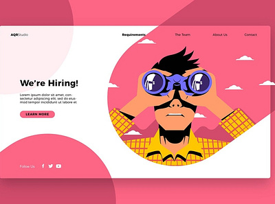 are hiring - Banner & Landing Page app banner concept design development hiring hiring web landing landing page launch process strategy technology ui ui design ux ux design web development webapp website