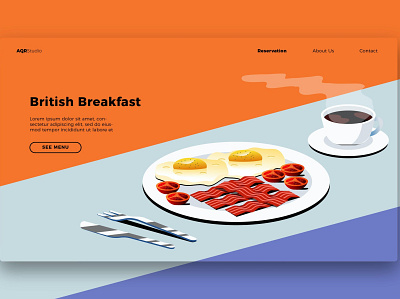 Breakfast - Banner & Landing Page app banner branding breakfast concept design development landing landing page launch process strategy technology ui ui design ux ux design web development webapp website