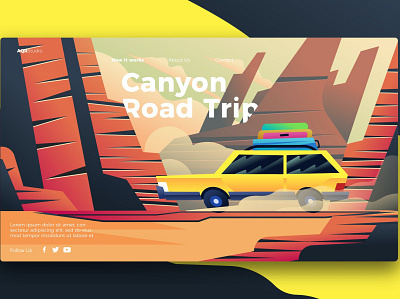 road trip - Banner & Landing Page app banner branding business design development graphic graphic programs illustration landing page programs road road trip strategy trip ui ui design ux ux design website