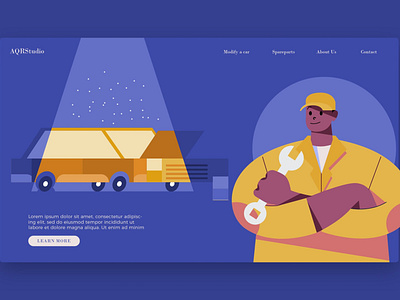 Mechanic - Banner & Landing Page app banner concept design development illustration landing landing page marketing process professional it profit ui ui design ux ux design web development web maintance webapp website