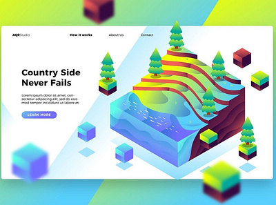 Countryside - Banner & Landing Page app banner branding countryside design development icon illustration landing landing page process technology treatment ui ui design ux ux design webapp website