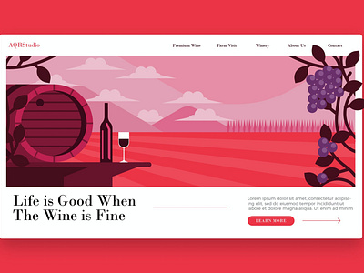 Farm Winery - Banner & Landing Page