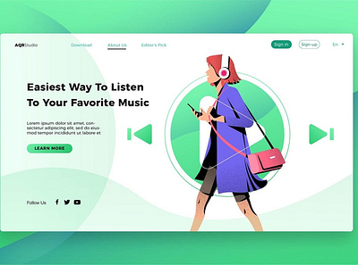 Easy Music - Banner & Landing Page app banner branding development html icon illustration landing landing page music process technology ui ui design ux ux design web development web maintance webapp website