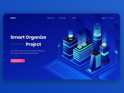 Isometric Landing Page app banner concept design development isometric landing landing page marketing page process professional it profit ui ui design ux ux design web development web maintance webapp