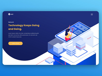 Isometric Landing Page