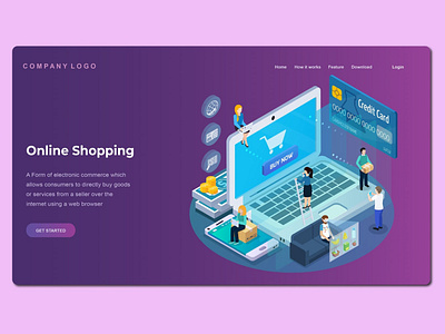 Isometric Landing Page