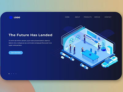 Isometric Landing Page