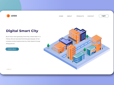 Isometric Landing Page