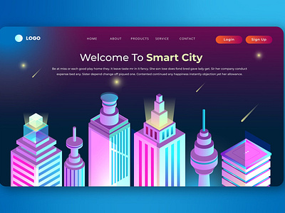 Isometric Landing Page