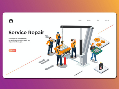 Isometric Landing Page