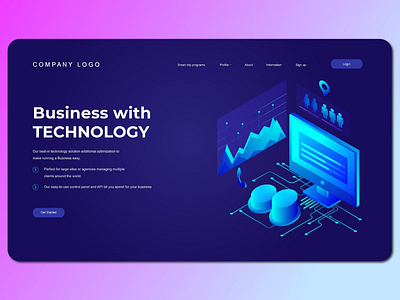 Isometric Landing Page